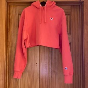 GUC champion crop hoodie with raw hem size M